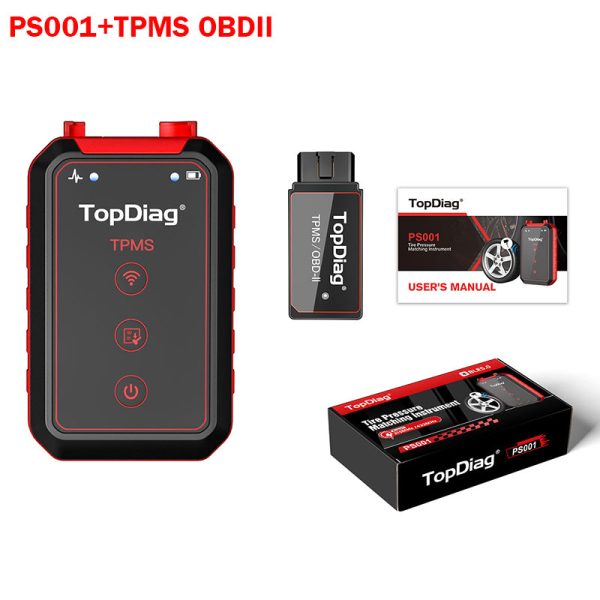 TopDiag PS001 Car TPMS Diagnostic Service Tool Activate Relearn Sensors Program TPMS OBDII Kit Tire Pressure Matching Instrument - Image 12