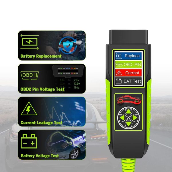 Topdiag BT400 Car Battery Tester Automotive OBD Scan 12V/24V 20-2000 CCA Battery Analyzer Load Test Auto Cranking Charging Tool - Image 5
