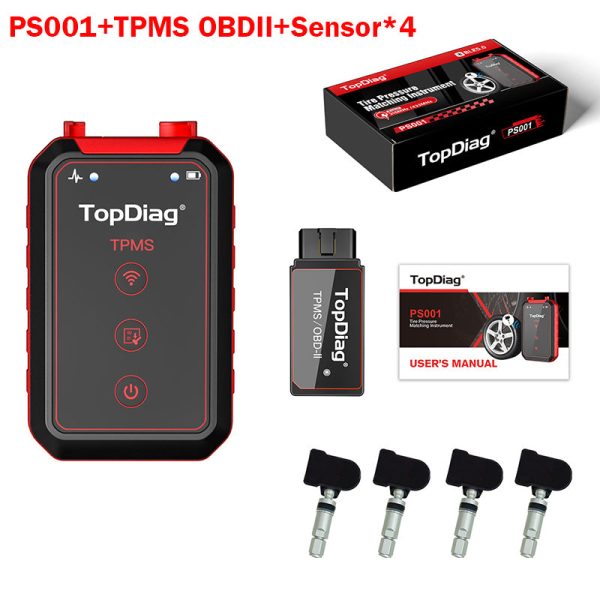 TopDiag PS001 Car TPMS Diagnostic Service Tool Activate Relearn Sensors Program TPMS OBDII Kit Tire Pressure Matching Instrument - Image 13