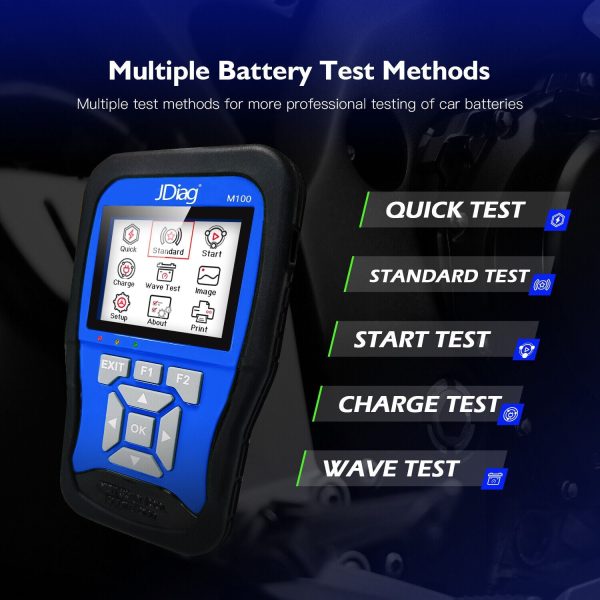 JDiag M100 Motorcycle Diagnostic Tool, battery tester for motorcycle, Handheld Motorcycle Auto Scanner - Image 6