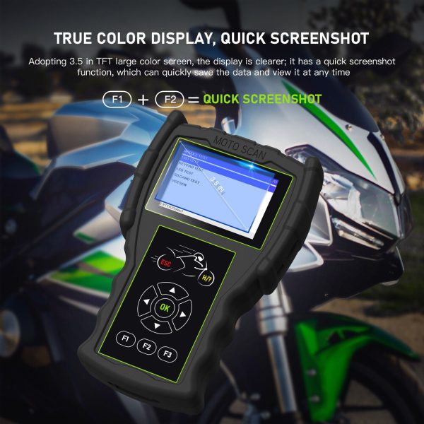JDiag M100Pro motorcycle obd 2 scanner For Kawasaki Yamaha Suzuki, Read/Clear Fault Code, ABS Test, Freeze Data - Image 9
