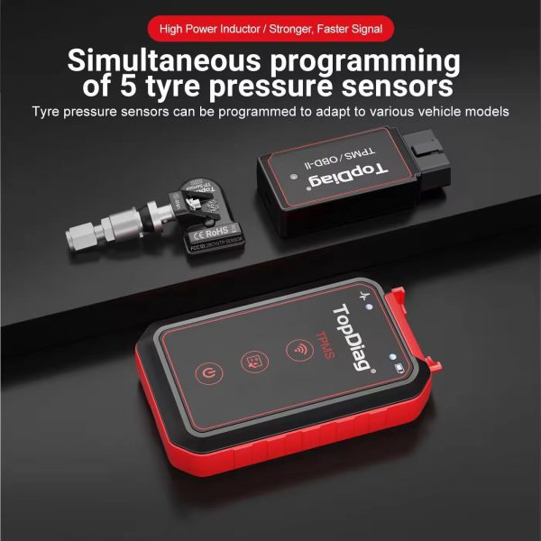 TopDiag PS001 Car TPMS Diagnostic Service Tool Activate Relearn Sensors Program TPMS OBDII Kit Tire Pressure Matching Instrument - Image 4