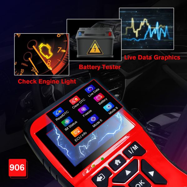 Topdiag JD906 OBD2 Scanner Check Engine Light Code Reader Live Data I/M Readiness Newest Battery Tester Car Diagnostic Scan Tool - Image 5