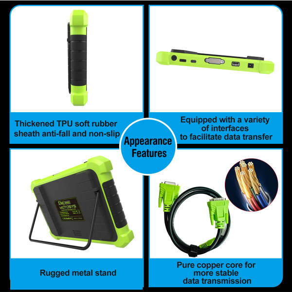 JDiag MOTOSYS M400 Universal Intelligent Motorcycle OBD2 Scanner 8.0 inch Tablet Scanner Android System - Image 7