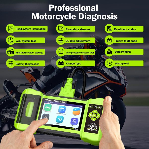 JDiag M300 motorcycle obd 2 scanner battery tester ABS Test TPMS Test Clear Fault Code For BMW Ducati Harley Honda Yamaha - Image 3