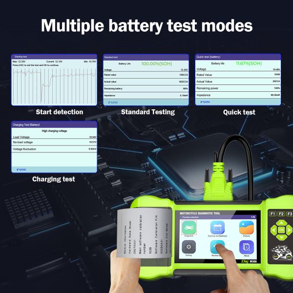 JDiag M300 motorcycle obd 2 scanner battery tester ABS Test TPMS Test Clear Fault Code For BMW Ducati Harley Honda Yamaha - Image 6
