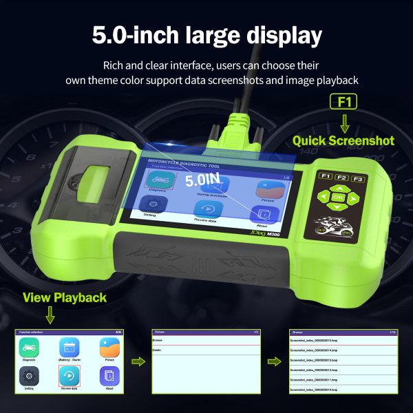 JDiag M300 motorcycle obd 2 scanner battery tester ABS Test TPMS Test Clear Fault Code For BMW Ducati Harley Honda Yamaha - Image 8