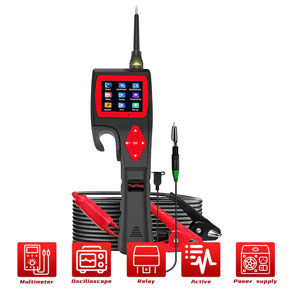 TopDiag P200 Automotive Circuit Tester, 12V 24V Electrical Test Tool with Multimeter, Relay Test, Activating Component