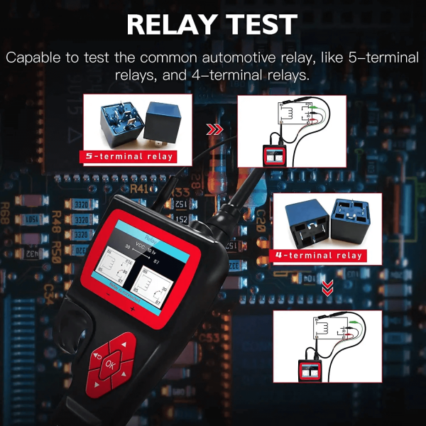 TopDiag P200 Automotive Circuit Tester, 12V 24V Electrical Test Tool with Multimeter, Relay Test, Activating Component - Image 3