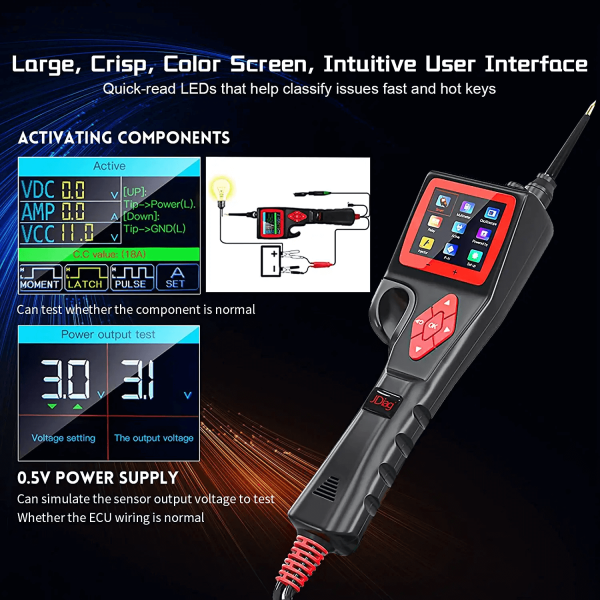 TopDiag P200 Automotive Circuit Tester, 12V 24V Electrical Test Tool with Multimeter, Relay Test, Activating Component - Image 8