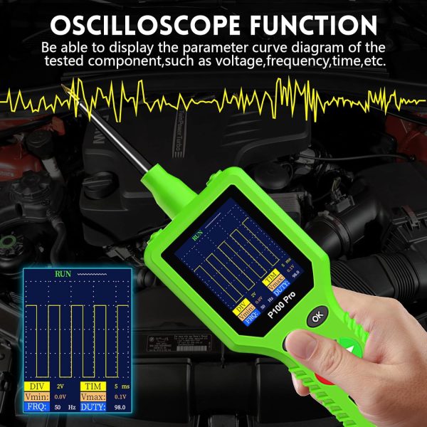 P100 Pro Power Circuit Probe Kit - Automotive Digital Multimeter Tester, Oscilloscope, and Circuit Breaker Finder - 9-30V Electric Tester Tool for Cars and Motorcycles - Image 3