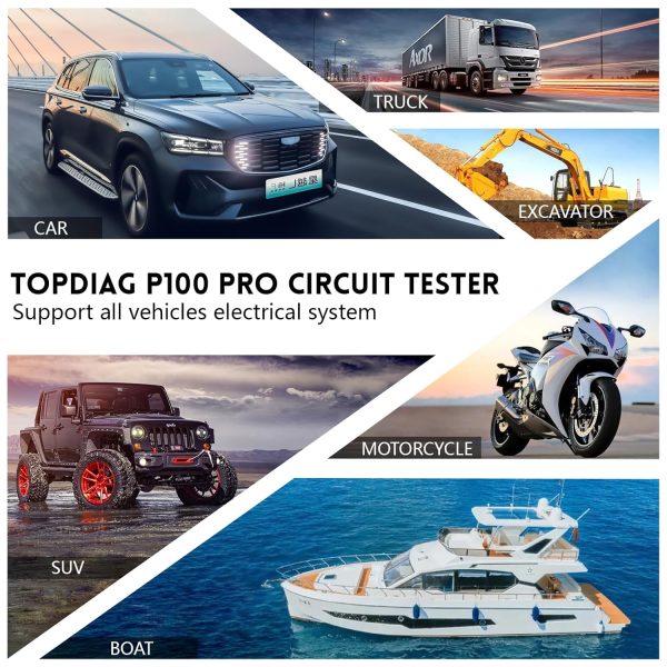 P100 Pro Power Circuit Probe Kit - Automotive Digital Multimeter Tester, Oscilloscope, and Circuit Breaker Finder - 9-30V Electric Tester Tool for Cars and Motorcycles - Image 6