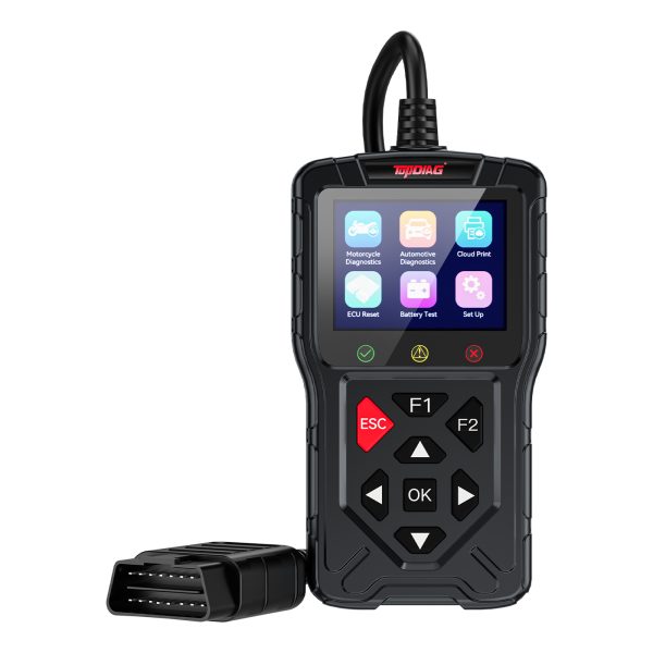 TopDiag M60 Automotive and Motorcycle Dual-Use Scanner